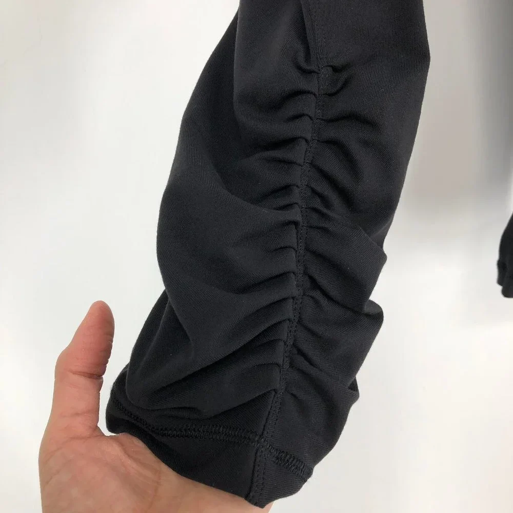 Lululemon Sunset Salutation Cropped leggings loose fit  ruched pockets Black 4 - Picture 10 of 16